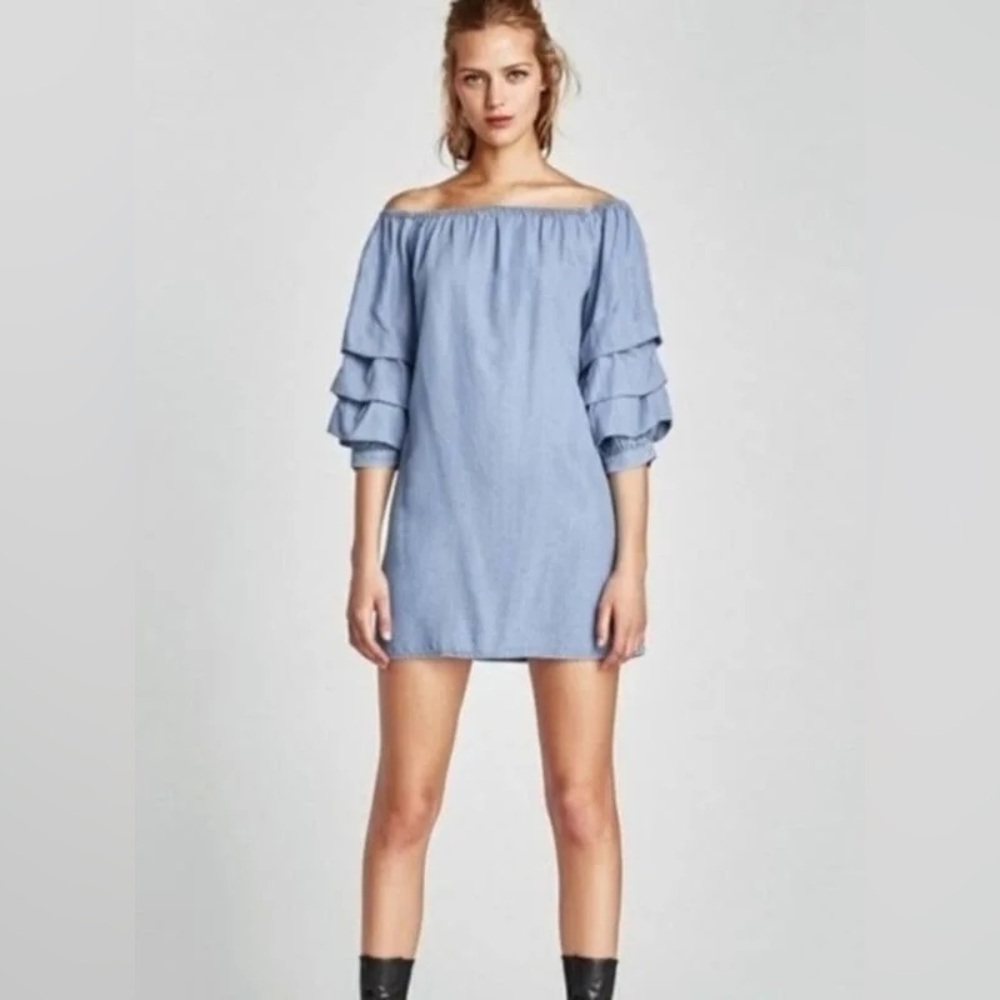 Zara Collection The Butterfly Dress Off-Shoulder Mini